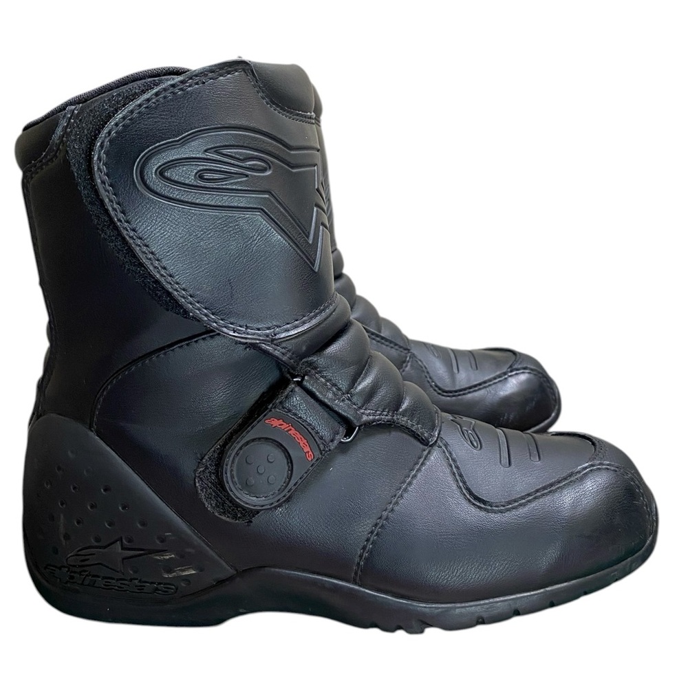 Alpinestars Mens Sz 8 US 40.5 EUR Black Zip Street Bike Motorcycle Riding Boots